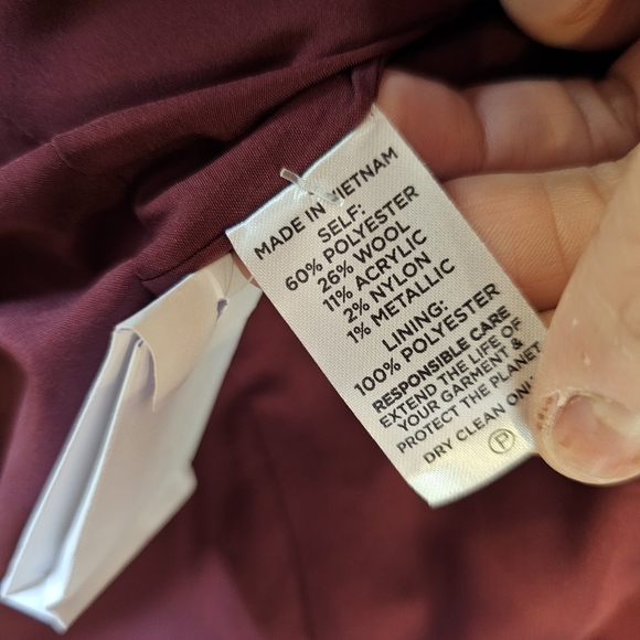 Hill House The Valentina Jacket Tweed Blazor Burgundy Maroon Jacket - Picture 8 of 10